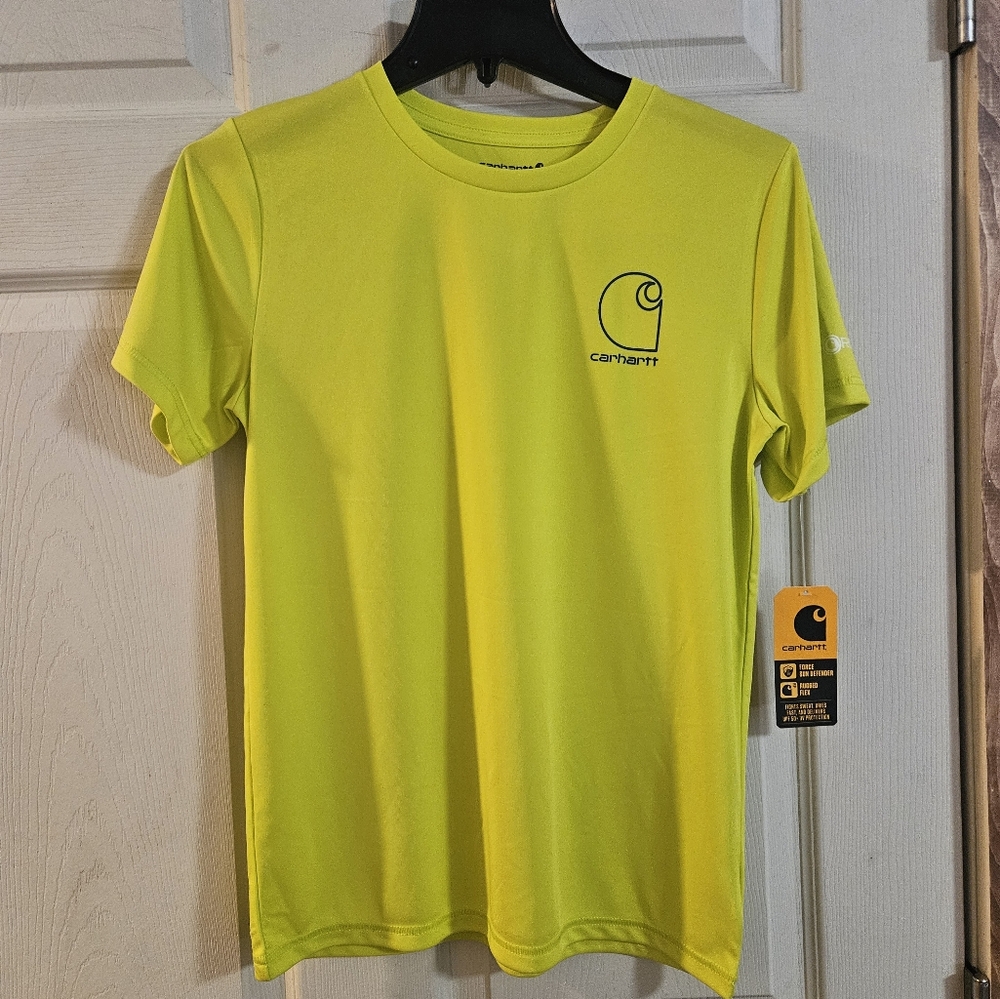 Carhartt Boys’ Force Sun Defender T-Shirt: GREEN: NEW WITH TAGS: SIZE M (10/12)